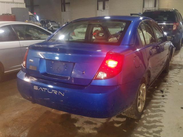1G8AJ52F54Z194715 - 2004 SATURN ION LEVEL BLUE photo 4