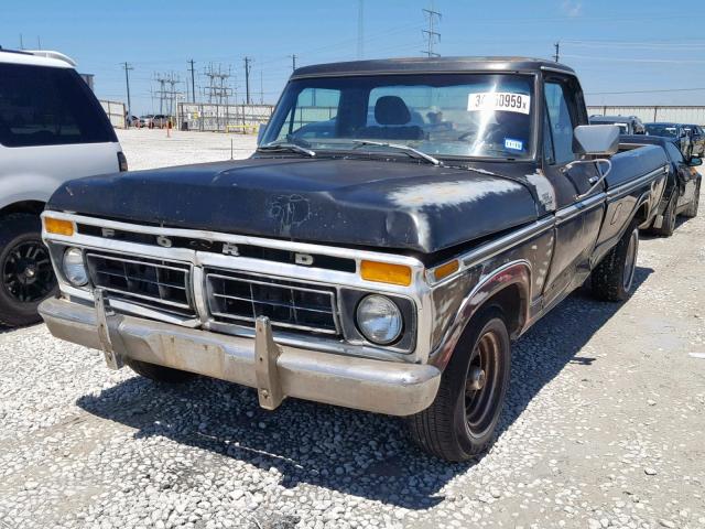 F15SKZ09733 - 1977 FORD F100 BLACK photo 2