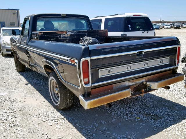 F15SKZ09733 - 1977 FORD F100 BLACK photo 3