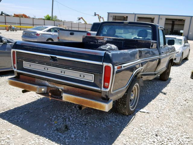 F15SKZ09733 - 1977 FORD F100 BLACK photo 4