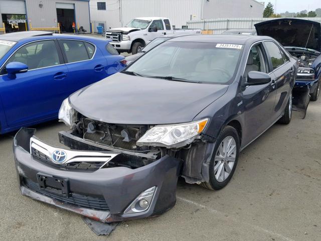 4T1BD1FK8CU046115 - 2012 TOYOTA CAMRY HYBR GRAY photo 2