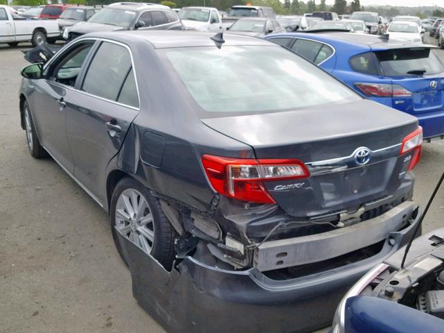 4T1BD1FK8CU046115 - 2012 TOYOTA CAMRY HYBR GRAY photo 3