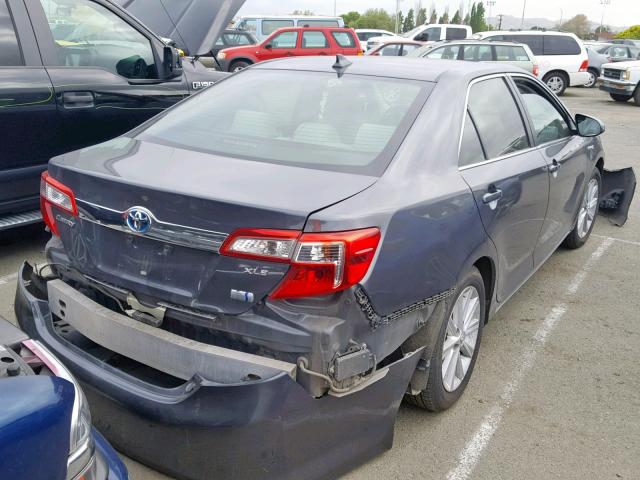 4T1BD1FK8CU046115 - 2012 TOYOTA CAMRY HYBR GRAY photo 4