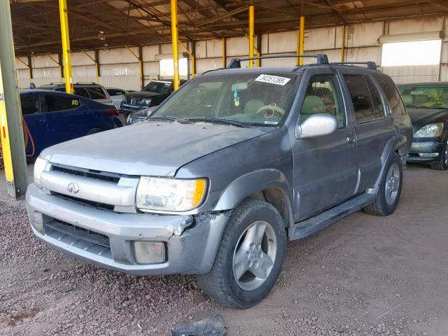 JNRDR09Y21W217743 - 2001 INFINITI QX4 SILVER photo 2