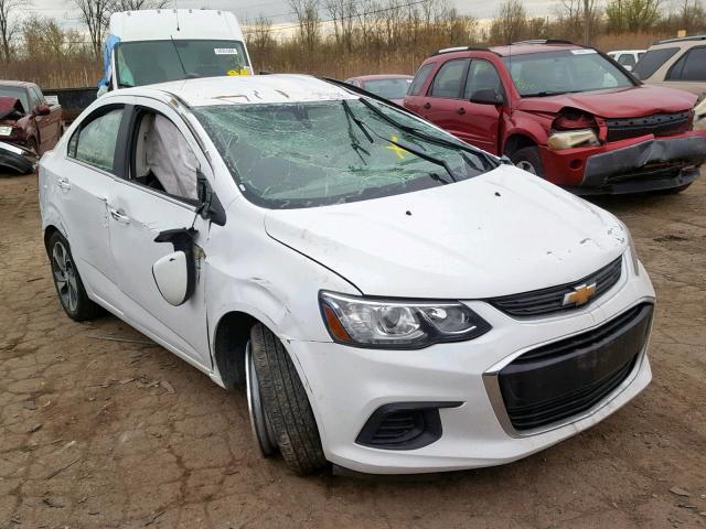 1G1JF5SB2J4135692 - 2018 CHEVROLET SONIC PREM WHITE photo 1