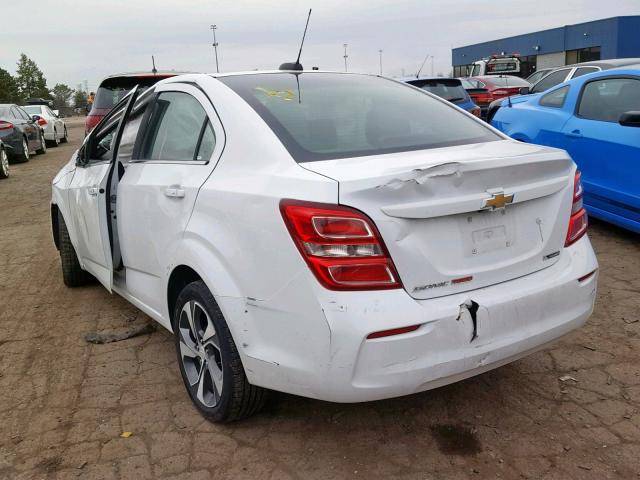 1G1JF5SB2J4135692 - 2018 CHEVROLET SONIC PREM WHITE photo 3