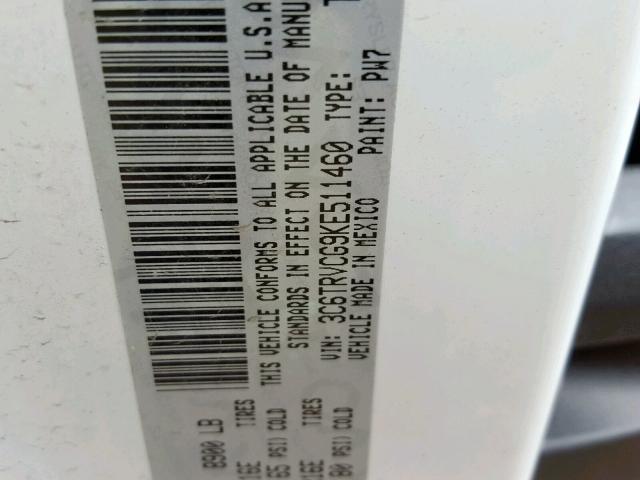 3C6TRVCG9KE511460 - 2019 RAM PROMASTER 白色 照片 10