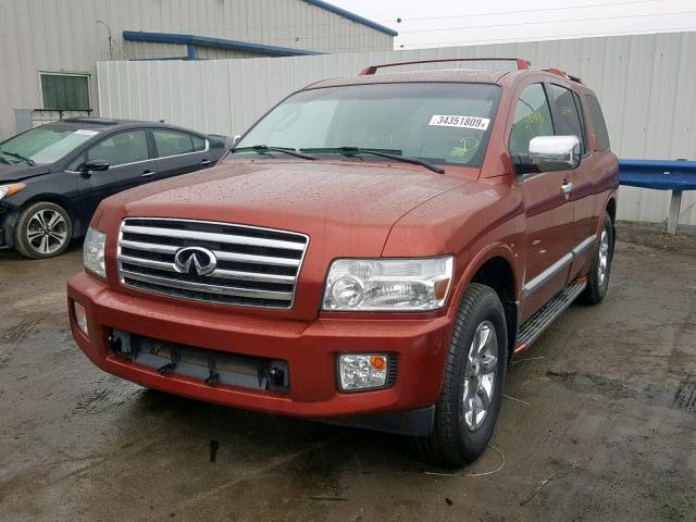 5N3AA08C34N803946 - 2004 INFINITI QX56 BURGUNDY photo 2