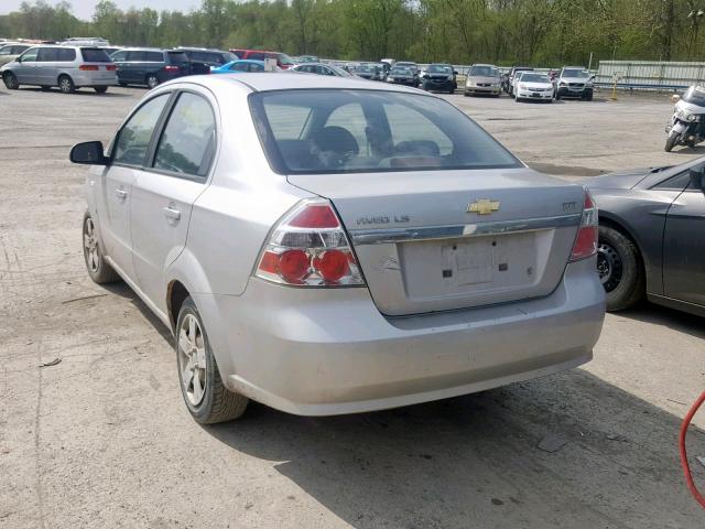 KL1TD56688B241273 - 2008 CHEVROLET AVEO BASE Gümüş foto 3