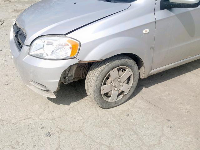 KL1TD56688B241273 - 2008 CHEVROLET AVEO BASE Gümüş foto 9