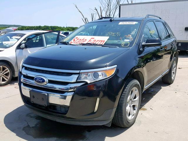 2FMDK3JC4CBA91326 - 2012 FORD EDGE SEL BLACK photo 2