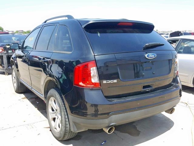 2FMDK3JC4CBA91326 - 2012 FORD EDGE SEL BLACK photo 3