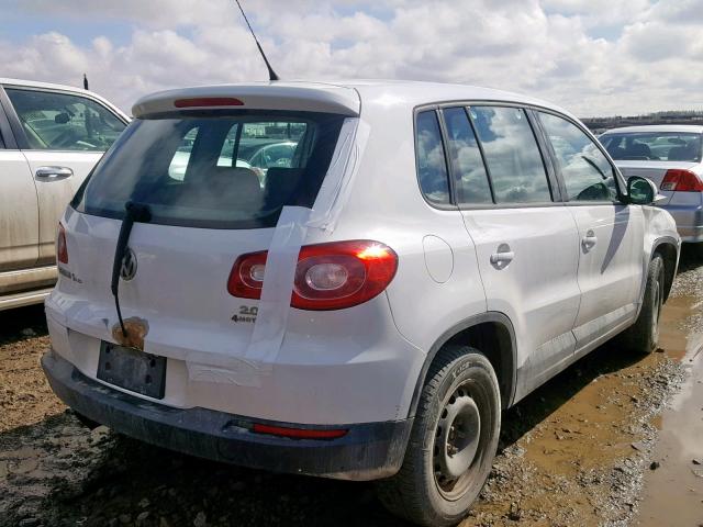 WVGBV75N19W535433 - 2009 VOLKSWAGEN TIGUAN SE WHITE photo 4