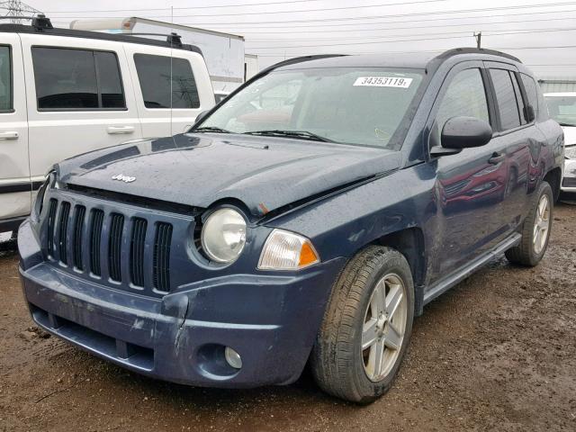 1J8FF47W97D139310 - 2007 JEEP COMPASS BLUE photo 2