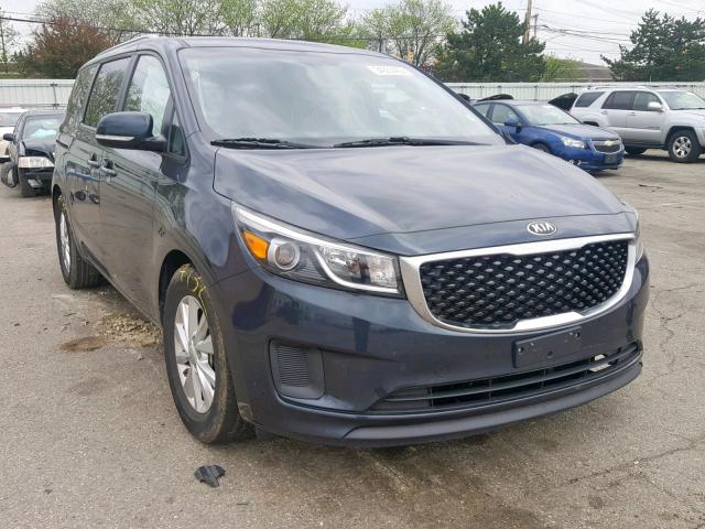 KNDMB5C10G6151408 - 2016 KIA SEDONA LX BLUE photo 1