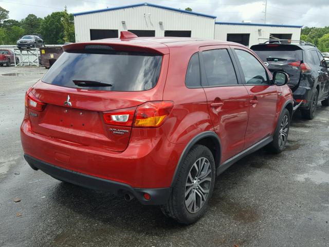 JA4AP3AU6HZ006793 - 2017 MITSUBISHI OUTLANDER RED photo 4