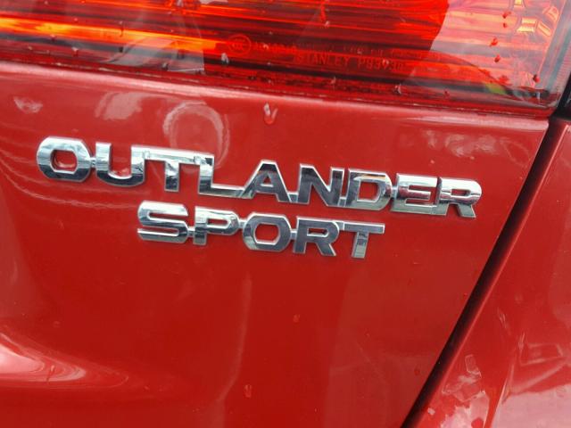 JA4AP3AU6HZ006793 - 2017 MITSUBISHI OUTLANDER RED photo 9