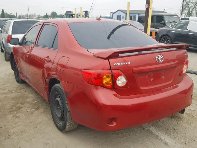 2T1BU4EEXAC359453 - 2010 TOYOTA COROLLA BA RED photo 3