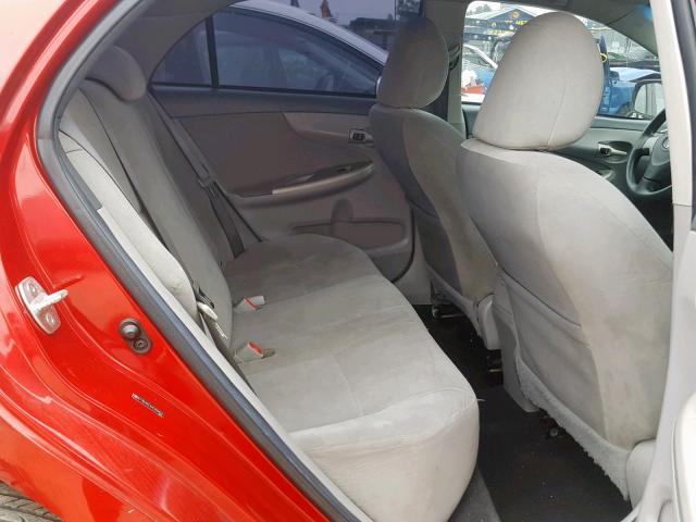 2T1BU4EEXAC359453 - 2010 TOYOTA COROLLA BA RED photo 6