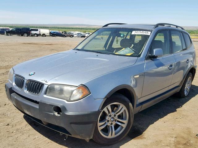 WBXPA93425WD21207 - 2005 BMW X3 3.0I BLUE photo 2