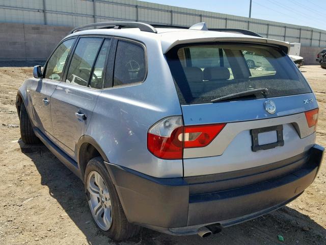 WBXPA93425WD21207 - 2005 BMW X3 3.0I BLUE photo 3