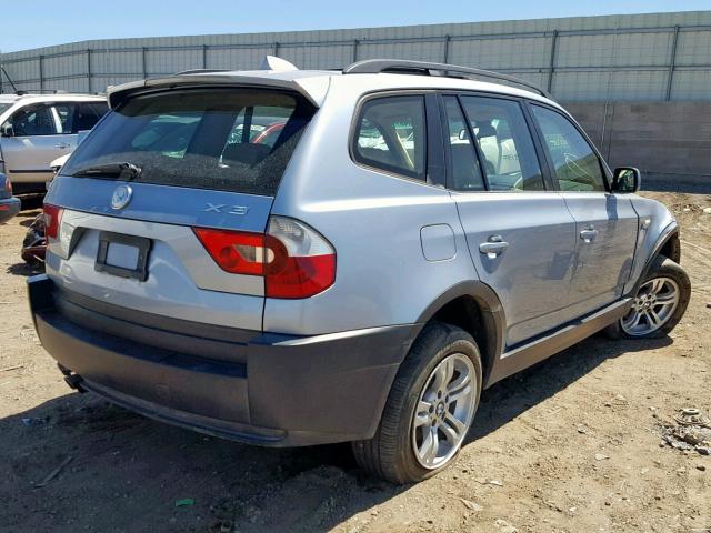 WBXPA93425WD21207 - 2005 BMW X3 3.0I BLUE photo 4