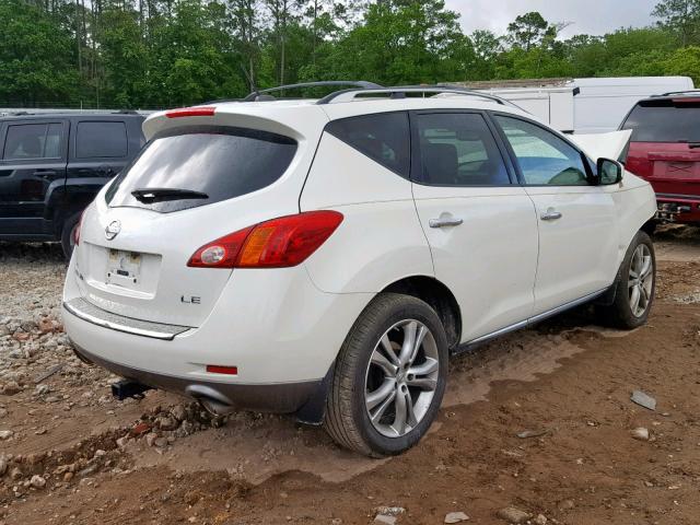 JN8AZ1MU0AW011533 - 2010 NISSAN MURANO S WHITE photo 4