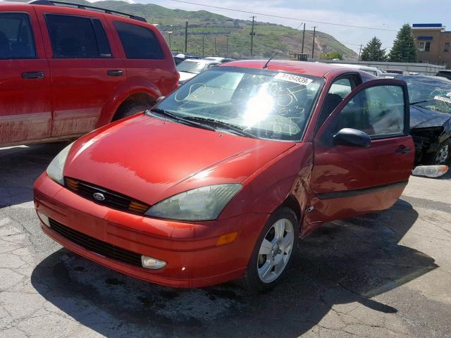 3FAFP31Z83R160447 - 2003 FORD FOCUS ZX3 BURGUNDY photo 2