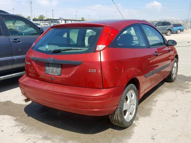 3FAFP31Z83R160447 - 2003 FORD FOCUS ZX3 BURGUNDY photo 4