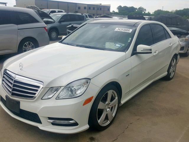 WDDHF5KB1CA604982 - 2012 MERCEDES-BENZ E 350 WHITE photo 2