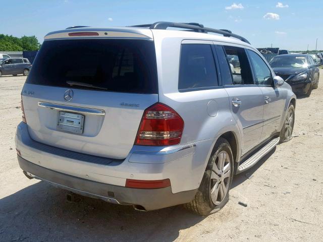 4JGBF71E68A386385 - 2008 MERCEDES-BENZ GL 450 4MA SILVER photo 4