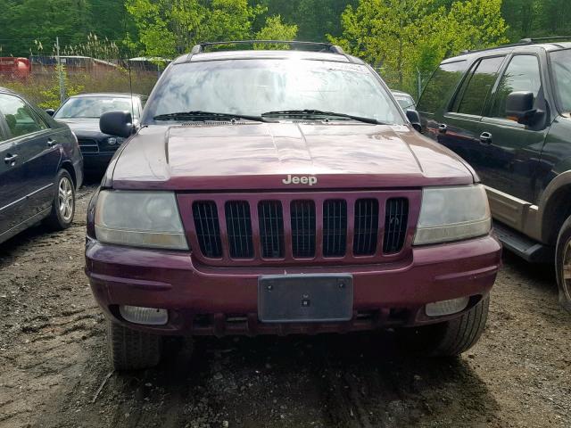 1J4GW68N1XC674175 - 1999 JEEP GRAND CHER BURGUNDY photo 9