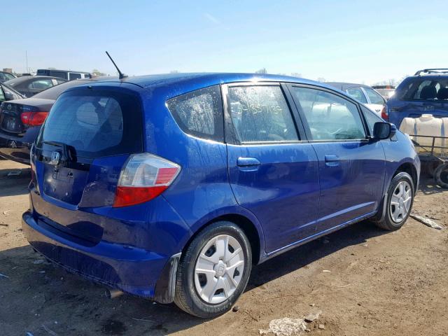 JHMGE8H37DC047008 - 2013 HONDA FIT BLUE photo 4