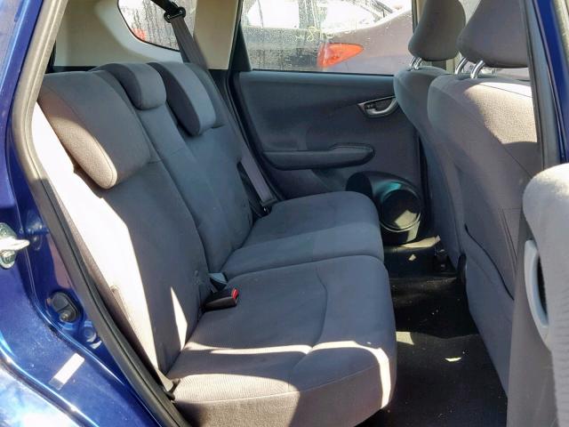 JHMGE8H37DC047008 - 2013 HONDA FIT BLUE photo 6