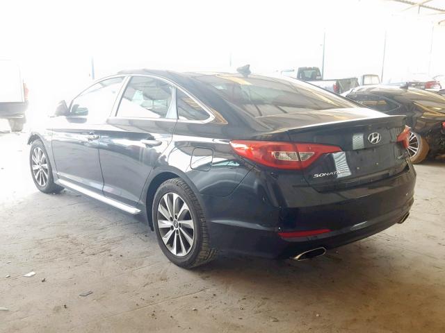 5NPE34AF0GH274285 - 2016 HYUNDAI SONATA SPO BLACK photo 3