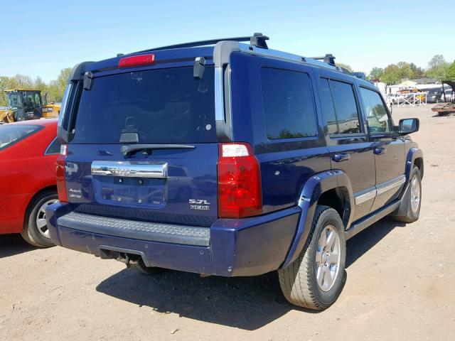 1J8HG58256C255017 - 2006 JEEP COMMANDER BLUE photo 4