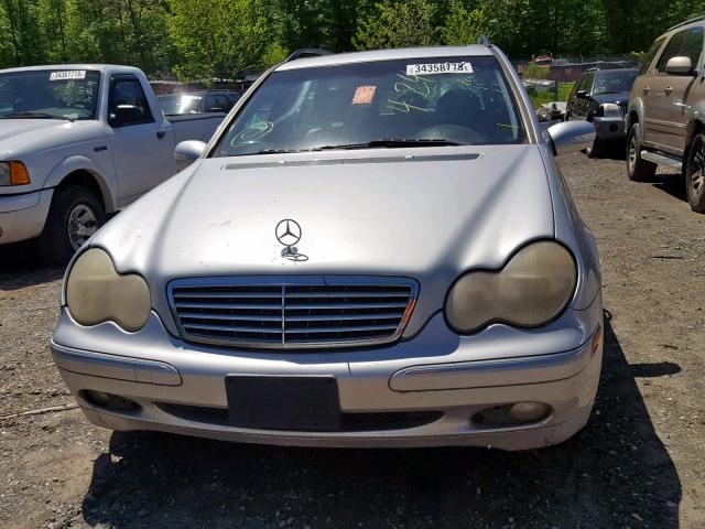 WDBRH81J84F455301 - 2004 MERCEDES-BENZ C 240 SPOR SILVER photo 9