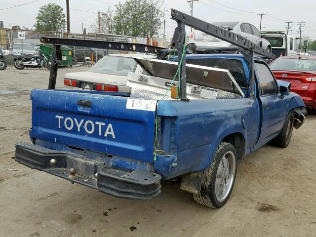 4TARN81A2PZ155505 - 1993 TOYOTA PICKUP 1/2 BLUE photo 4