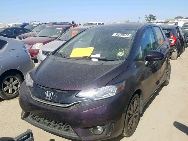 3HGGK5H89FM722249 - 2015 HONDA FIT EX PURPLE photo 2