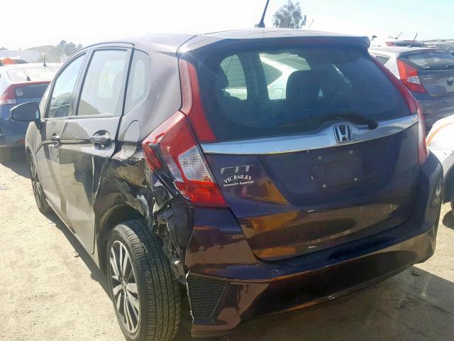 3HGGK5H89FM722249 - 2015 HONDA FIT EX PURPLE photo 3