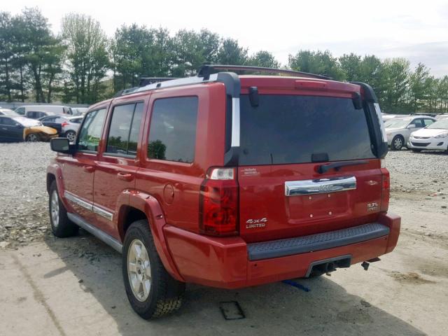1J8HG58286C168292 - 2006 JEEP COMMANDER 勃艮第红 照片 3