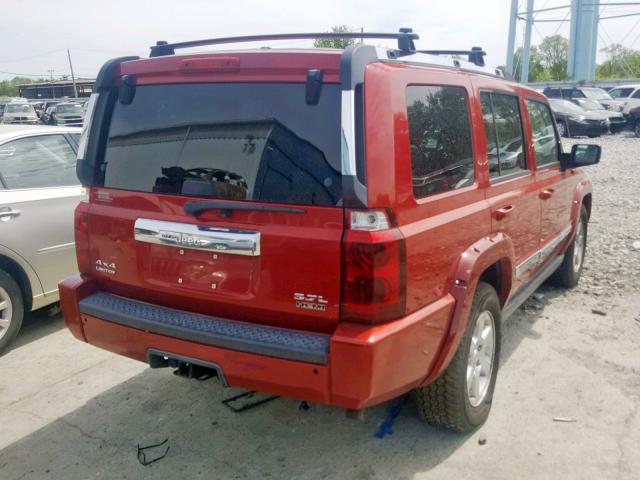 1J8HG58286C168292 - 2006 JEEP COMMANDER 勃艮第红 照片 4