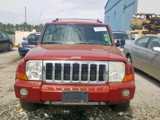 1J8HG58286C168292 - 2006 JEEP COMMANDER 勃艮第红 照片 9