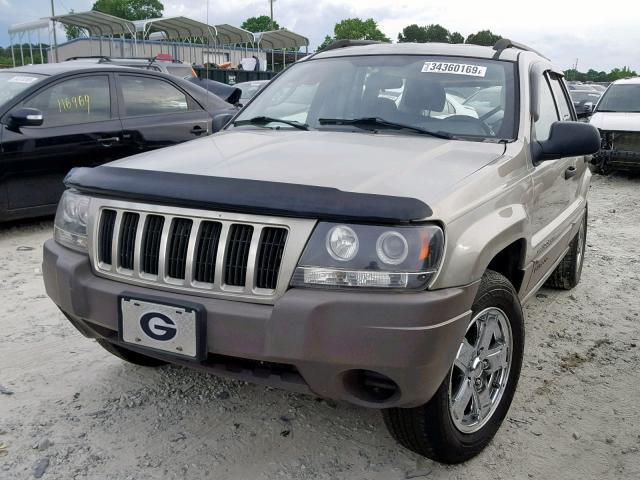 1J4GX48S04C178724 - 2004 JEEP GRAND CHER TAN photo 2