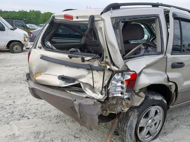 1J4GX48S04C178724 - 2004 JEEP GRAND CHER TAN photo 9