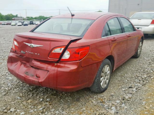 1C3LC46K98N265524 - 2008 CHRYSLER SEBRING LX RED photo 4