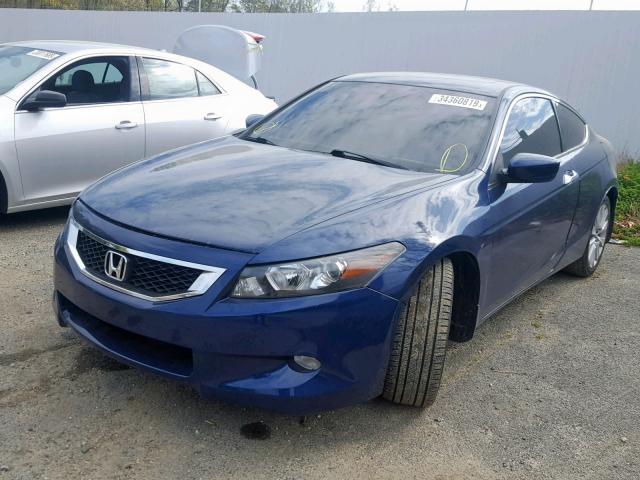 1HGCS22879A006439 - 2009 HONDA ACCORD EXL BLUE photo 2