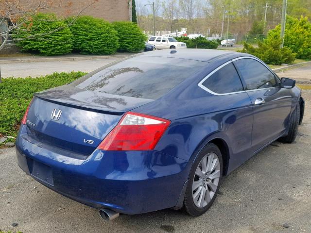 1HGCS22879A006439 - 2009 HONDA ACCORD EXL BLUE photo 4