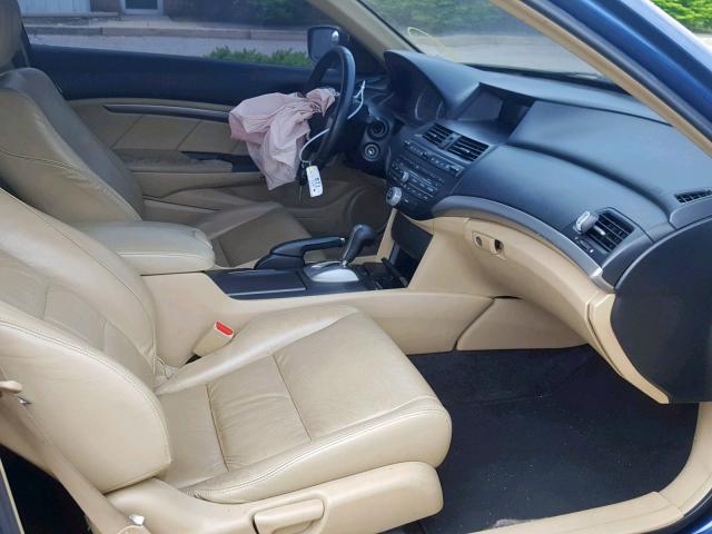 1HGCS22879A006439 - 2009 HONDA ACCORD EXL BLUE photo 5