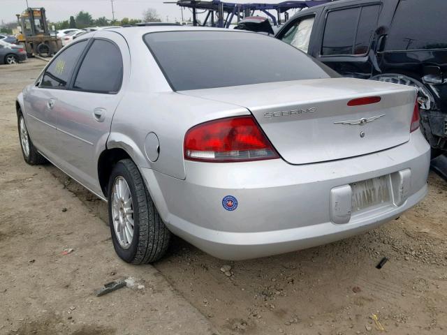 1C3EL46X34N273374 - 2004 CHRYSLER SEBRING LX SILVER photo 3